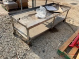 (2) STAINLESS COMMERCIAL KITCHEN TABLES