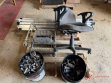 CONTENTS OF PALLET BUCKETS OF VARIOUS SOCKETS, OFFICE CHAIR, TENT FRAME