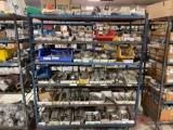 ROLLING SHELF OF VARIOUS PIPE FITTINGS AND PARTS