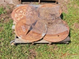 PALLET OF MANHOLE COVERS