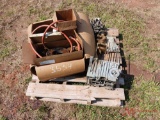 PALLET OF TANK, BATTERIES AND PARTS