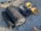 MATTING, OIL DRUM AND (2) WHEELS