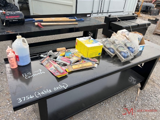 CONTENTS OF TABLE VARIOUS TOOLS AND SUPPLIES