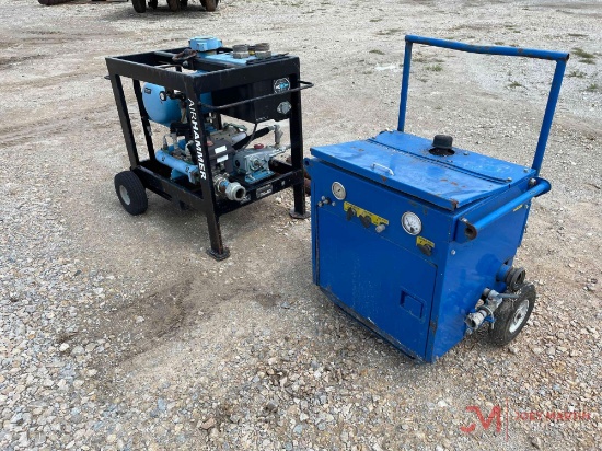 STRAIGHTLINE AIR HAMMER DRILL (ROCK DRILL) WITH HYDRAULIC UNIT.