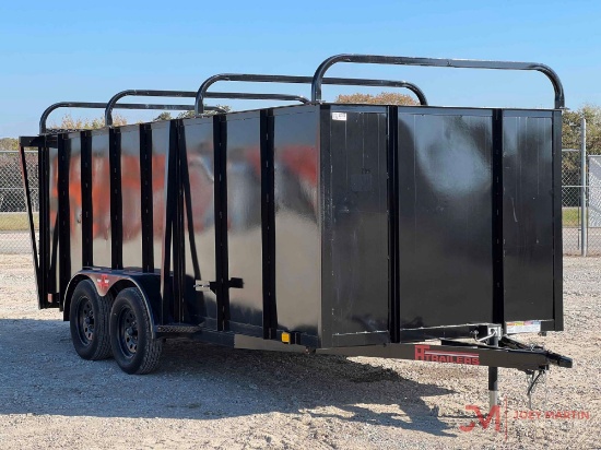 2022 HT TRAILERS 7' X 16' TANDEM AXLE LANDSCAPE TRAILER