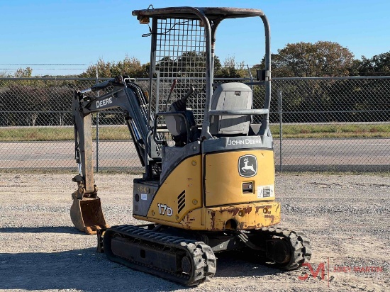 2008 JOHN DEERE 17D MINI EXCAVATOR