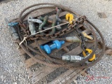 PALLET OF LARGE SHACKLES AND CABLE