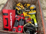 CRATE OF TOOLS & WELDING SUPPLIES