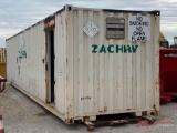 40' CONTAINER WITH OIL TANKS, PUMPS, HOSES AND AIR COMPRESSOR
