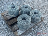 PALLET OF (4) ROLLS OF BARBED WIRE