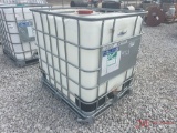 275 GALLON PLASTIC TOTE WITH METAL CAGE
