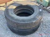(2) USED 24.5 TRUCK TIRES