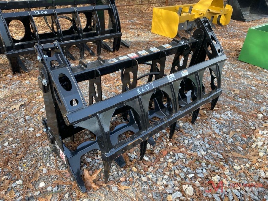 54" HYDRAULIC LOG GRAPPLE, SKID STEER QUICK ATTACH