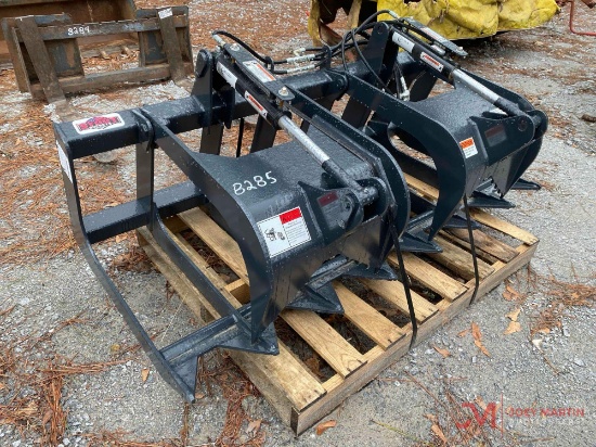 NEW 66-9 STOUT BRUSH GRAPPLE SKID STEER QUICK ATTACH