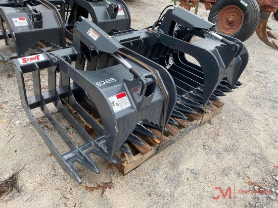 NEW 72-4 STOUT BRUSH GRAPPLE SKID STEER QUICK ATTACH