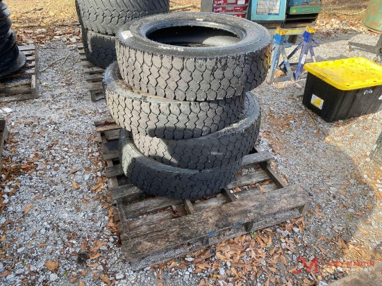 (4) GOODYEAR 225-70R-19.5 TIRES