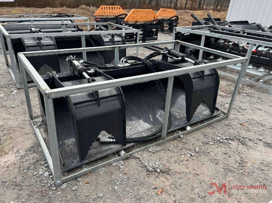 WOLVERINE 72" HYDRAULIC GRAPPLE BUCKET SKID STEER ATTACHMENT