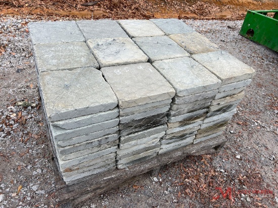 PALLET OF 12" X 12" TUMBLE PAVERS