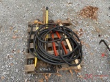MISCELLANEOUS SHOVEL, PICK, WOOD SPLITTER, HOSE, BOLT CUTTER