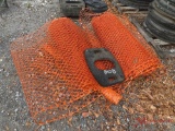 NUMEROUS PLASTIC SAFETY BARRELS & (7) PALLETS OF BARREL WEIGHTS
