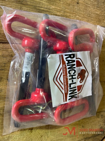 (5) RED HANDLE 5/8 X 5-3/4" HITCH PINS W/ CLIP