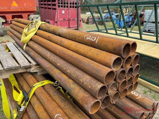 (20) 8' X 2 7/8" METAL FENCE POST