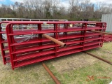 (1) NEW 14' GALVANIZED LIVESTOCK GATE WITH GATE LAG SCREWS