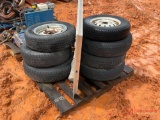 CONTENTS OF PALLET TIRES AND WHEELS, FLOOR JACK
