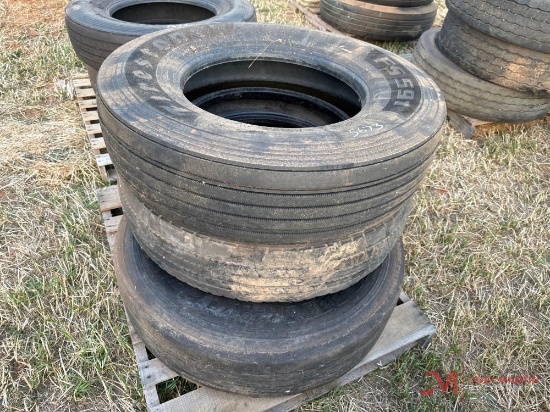 (3) 11R-22.5 TRUCK TIRES