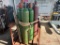 METAL RACK OF GAS BOTTLES WITH FORK POCKETS