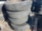 PALLET OF (4) 10 R22.5 TIRES & STEEL WHEELS