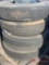 PALLET OF (4) VARIOUS TIRES & STEEL WHEELS