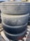 PALLET OF (4) 295/75/R22.5 TIRES & ALUMINUM WHEELS