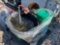 CONTENTS OF PALLET OIL BUCKETS, DRAIN PAN, OIL PUMP