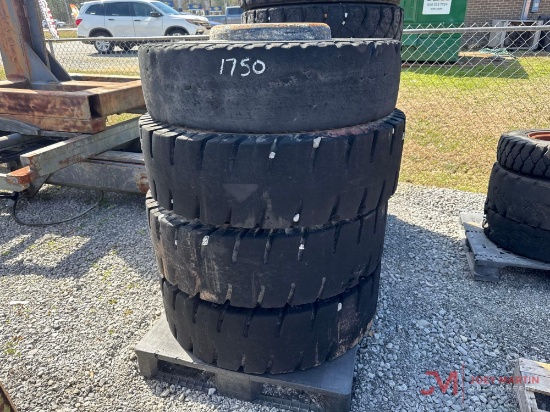 (4) FORKLIFT TIRES