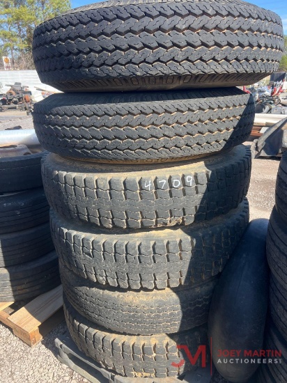(6) TRUCK TIRES & STEEL WHEELS