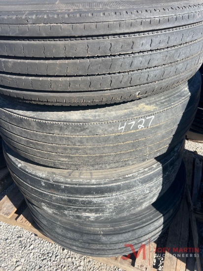 PALLET OF (4) VARIOUS TIRES & ALUMINUM WHEELS