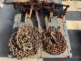 SET OF (4) RATCHET BINDERS AND (2) CHAINS