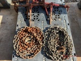 SET OF (4) RATCHET BINDERS AND (2) CHAINS