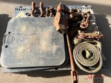 CONTENT OF PALLET VISE, CRANE PADS, STRAPS, BUCK BAR