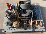 CONTENTS OF PALLET BOTTLE JACKS, BOLT CUTTERS, TIRE TOOL