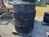 (4) FORKLIFT TIRES