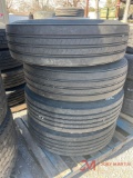 (4) 11R22.5 TRUCK TIRES & STEEL WHEELS