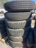 (6) TRUCK TIRES & STEEL WHEELS
