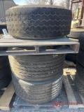 PALLET OF (3) VARIOUS TIRES & ALUMINUM WHEELS