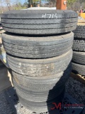 PALLET OF (6) 8R19.5 TIRES & STEEL WHEELS