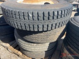 PALLET OF (4) TIRES & STEEL WHEELS