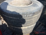 PALLET OF (2) 385/65/R22.5 TIRES & STEEL WHEELS