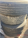 PALLET OF (4) VARIOUS TIRES & ALUMINUM WHEELS