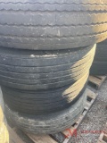 PALLET OF (4) VARIOUS TIRES & ALUMINUM WHEELS